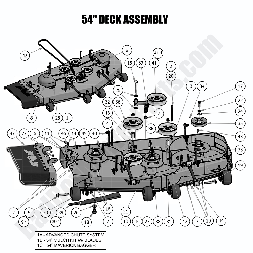 2018 Maverick 54" Deck Assembly
